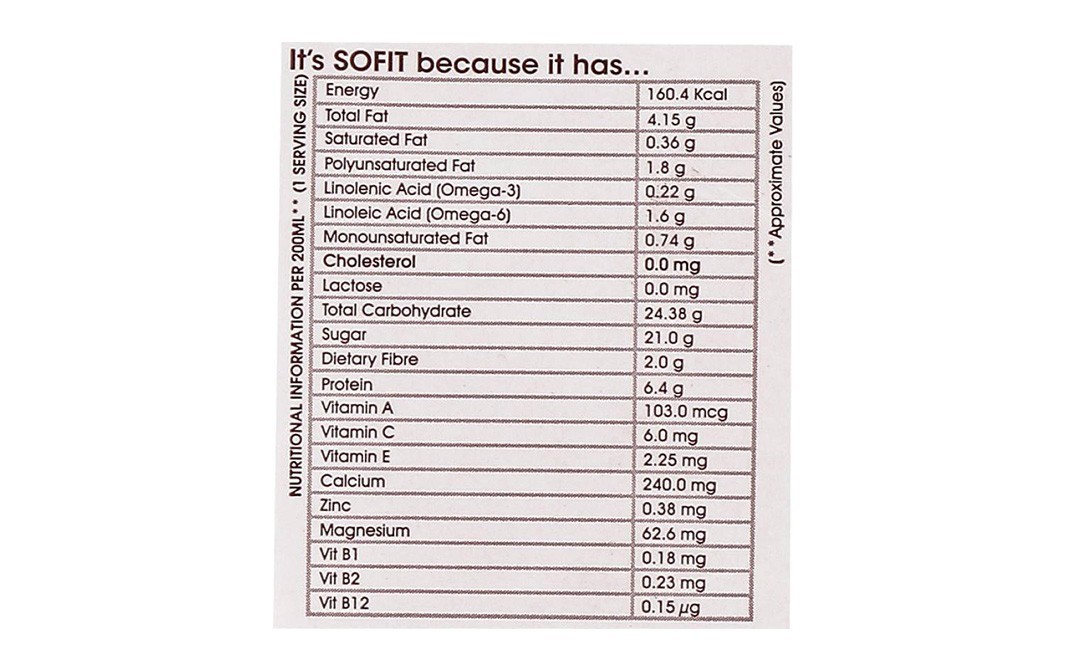 Sofit Soya Milk Chocolate    Tetra Pack  1 litre